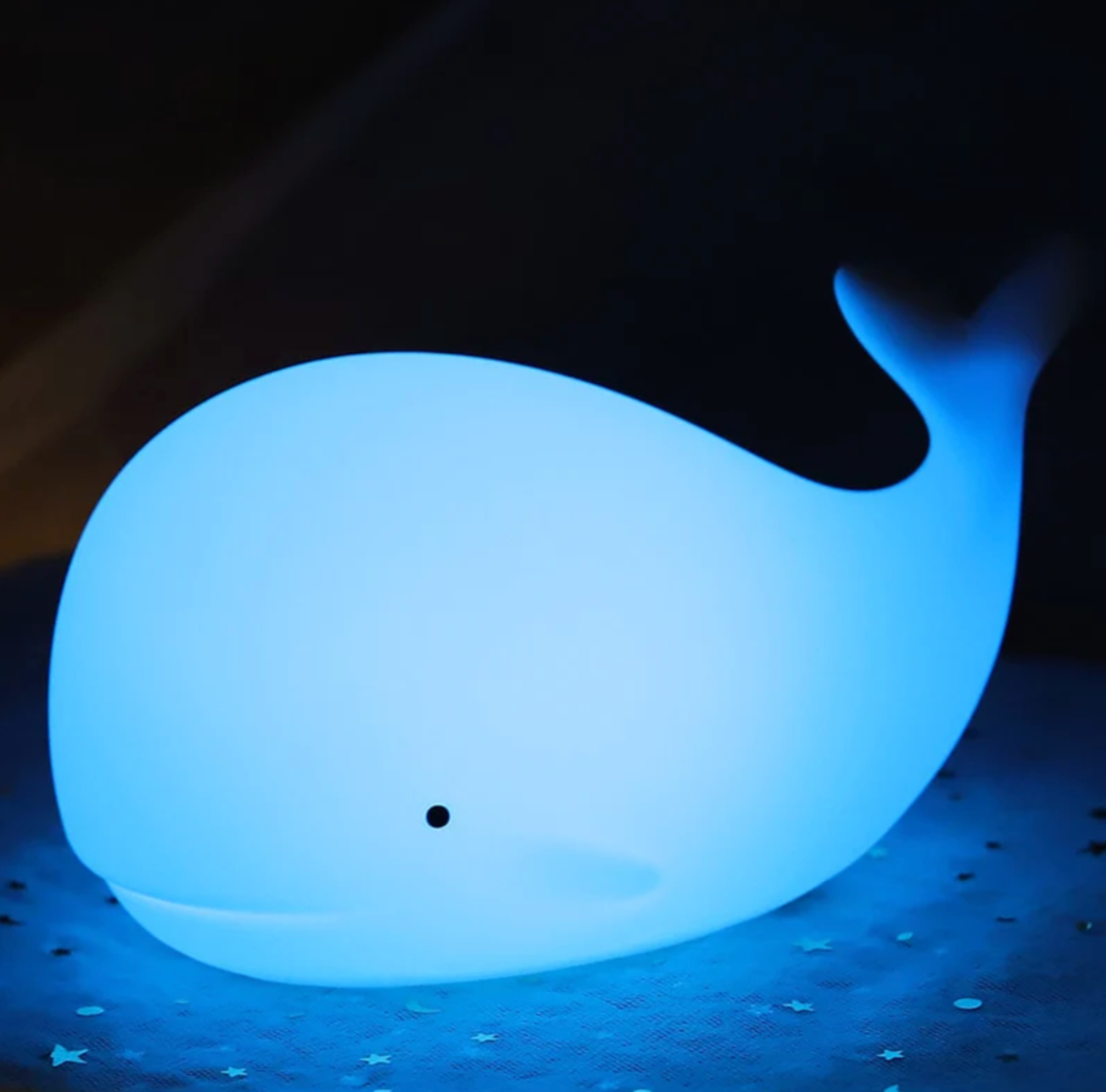 Süßer Wal als Nachtlampe für Kinder - Mit Farbwechsel
