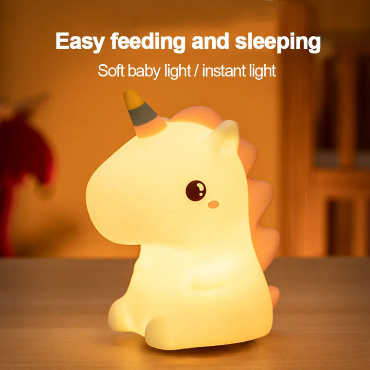 Einhorn Nette Silikon LED Nachtlicht Für Kinder