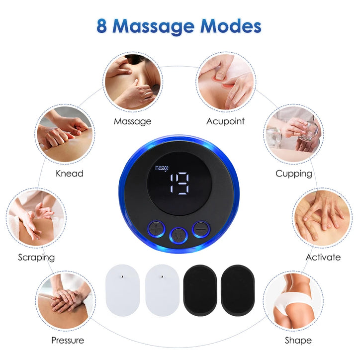 Mini Pulse Massager Electric Remote Control 8 Mode 19 