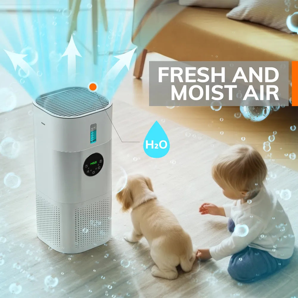 Air purifier with humidifier combination 