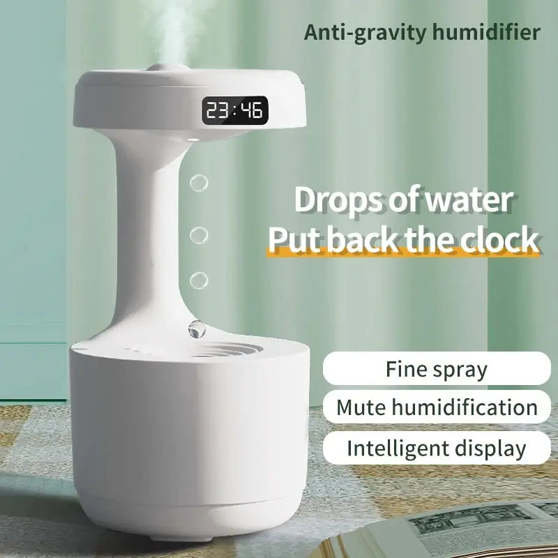 Water drip humidifier with LED night light