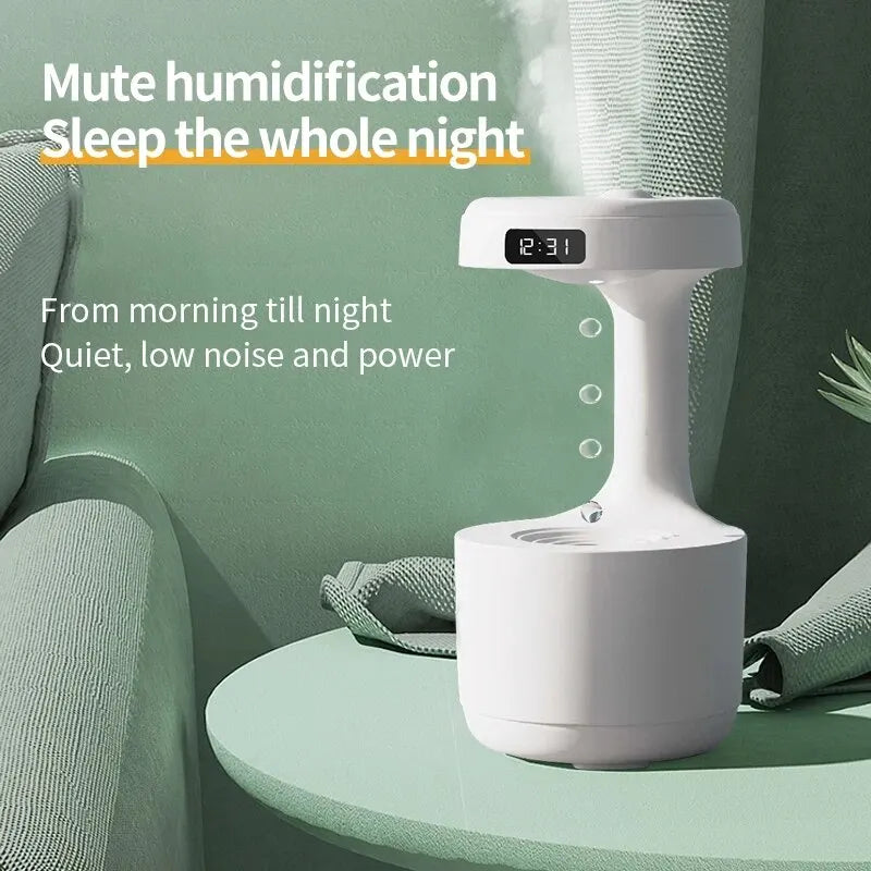 Water drip humidifier with LED night light