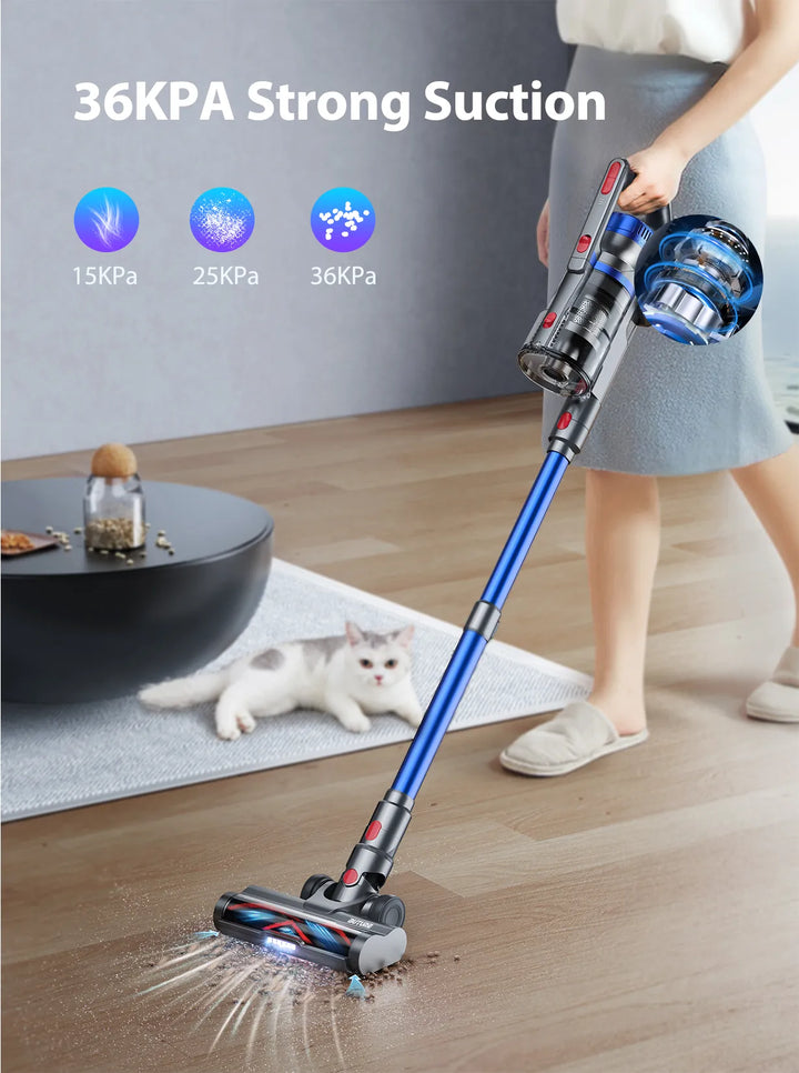 BUTURE JR500 Cordless vacuum cleaner with LED anti-tangle electric brush 